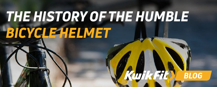 Bicycle helmet on a bike